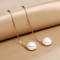 纯银淡水珍珠耳线女韩国时尚925银耳环银饰品 BZE285 白色
