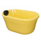 浴缸坐式泡澡浴缸保温小户型组合加深方形迷你浴桶开关卫生间坐凳小户型五件套 黄色浴缸 1.4m