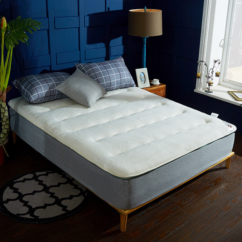 九氏Joesh记忆棉抗压力床垫 舒棉绒针织布抗菌夹棉双面可用记忆棉床垫 1.8*2.0m 舒棉绒白