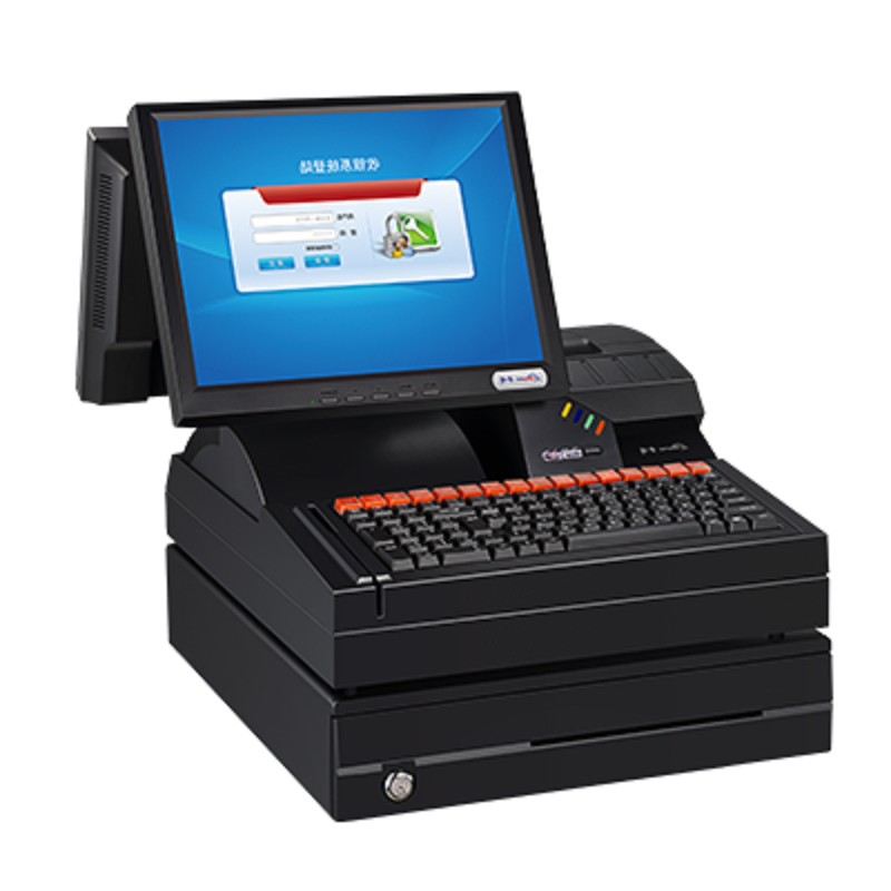 中崎zonerich收款机收银机zq6500双屏单位台高清实拍图