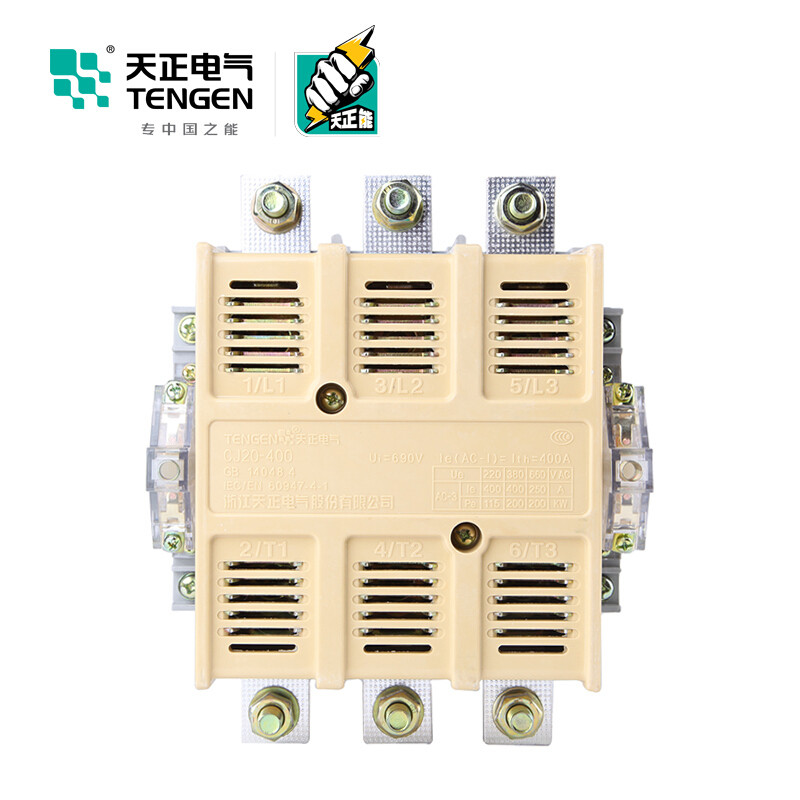 天正电气 CJ20-400A 380V 3NO 4NO+2NC 50Hz 3P 02010030065交流接触器