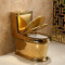 金色马桶座便器超漩式酒店卫生间抽水防臭家用个性创意陶瓷坐便器纯金色马桶 默认颜色 400mm