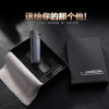 jobon中邦充气打火机防风创意蓝焰直冲砂轮打火机双火点雪茄火机 黑色