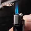 jobon中邦充气打火机防风创意蓝焰直冲砂轮打火机双火点雪茄火机 金色