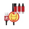 Marvel漫威 1.5米 数据线 三合一 极旋系列-钢铁侠