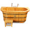 木桶沐浴桶泡澡洗澡桶尊贵定制实木浴缸浴盆带水龙头_1 外长1.6米宽0.75米高0.7米