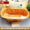 木桶沐浴桶泡澡洗澡桶尊贵定制实木浴缸浴盆带水龙头_1 外长1.4米宽0.75米高0.7米