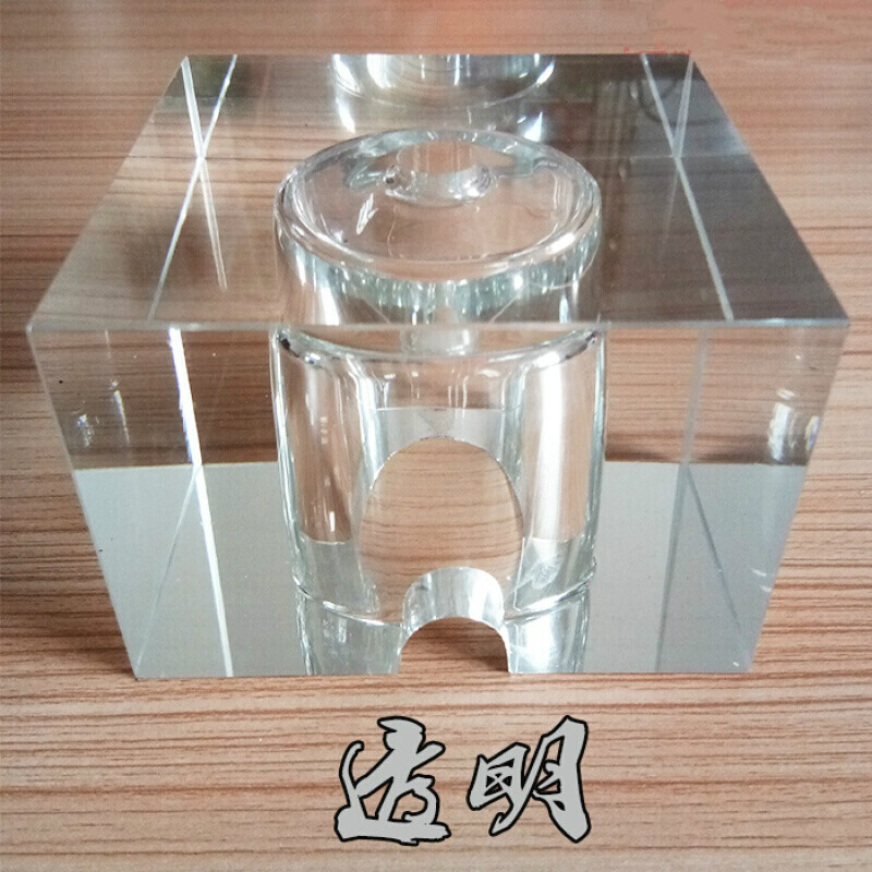 水晶底座净水龙头纯水机净水器2分配件玻璃桌面可移动水龙头大水晶香槟金+欧式龙头送弯头+胶垫_8 独立透明底座送弯头+胶垫