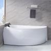 单人浴缸1.6米扇形小浴缸家用浴盆按摩冲浪浴池_6 左向空缸配下水 ≈1.4m
