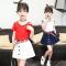 儿童装女童夏装2018新款短裙套装夏季时髦衣服女孩韩版12岁洋气_2 140cm 白色