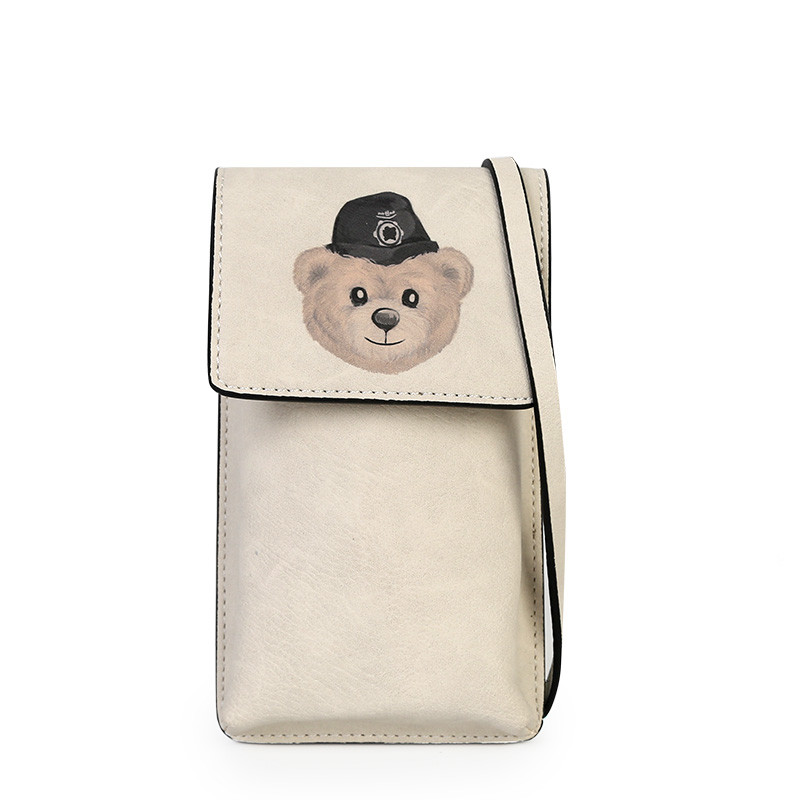 DANNY BEAR JEANS 休闲百搭JEANS熊手机包女式斜挎小包DJB7816003 白色