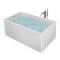 亚克力家用浴缸独立式浴池小户型卫生间迷你方形1.1.2米 带溢水口 ≈1.5M