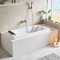 新款嵌入式浴缸家用亚克力浴缸小户型方形迷你普通浴缸浴池 ≈1.6M 空缸+花洒+下水器