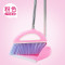 扫把簸箕套装组合家用软毛刮水器地刮卫生间扫地魔法扫帚_35 粉色套装