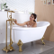 浴缸古典欧式贵妃浴缸亚克力独立式SPA浴盆家用小浴缸_8_1 配ABS黑色脚 &asymp1.5M