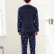 爱心鼠(Aixinshu) 长袖情侣服秋冬季法兰绒保暖睡衣套装秋冬天水貂绒卡通男士女士休闲家居服9391 女款L码 4号款