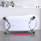 浴缸欧式亚克力浴缸小浴盆古典浴池独立式贵妃浴缸_3 &asymp1.4m 白色浴缸配金色(ABS材质)虎脚