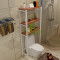 落地层架洗衣机置物架整理卫生间浴室收纳架滚筒厕所多功能_7 白架+黑板B款