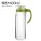 大容量冷水凉水壶泡茶壶透明玻璃果汁饮料壶家用_4 绿色1400ML