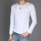 男士短袖T恤纯色纯棉面料-SD 3XL PAPI-白色