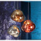设计师北欧灯具电镀熔岩灯loft创意咖啡厅酒吧吧台餐厅单头灯 5头金色【2大3小】