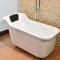 亚克力小户型独立高靠背家用保温小尺寸泡澡浴缸63公分宽 ≈1.3m 空缸