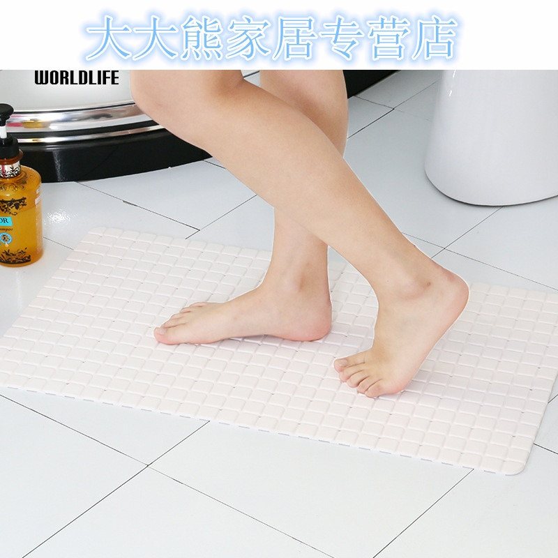 日本浴室防滑垫浴缸淋浴防水地垫卫生间老人孕妇洗澡防滑脚垫_15 褐色