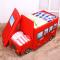 卡通玩具收纳箱儿童宝宝衣物折叠储物箱装玩具整理箱玩具箱收纳盒_2_4 收纳凳-救护车玫红