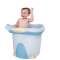 婴儿洗泡澡盆大号小孩浴盆浴缸儿童洗澡桶宝宝沐浴桶可坐_8 天蓝色单桶
