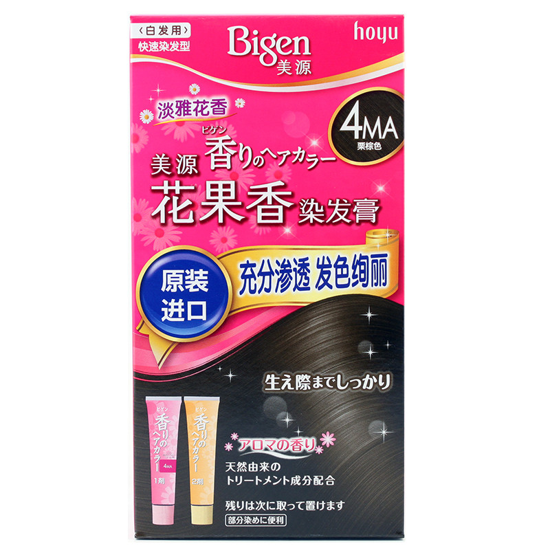 美源花果香染发膏 4MA栗棕色