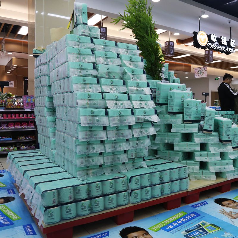 云南白药沁新日子本色竹纤维有芯卷纸140g*20卷全竹浆本色纸有芯卷纸