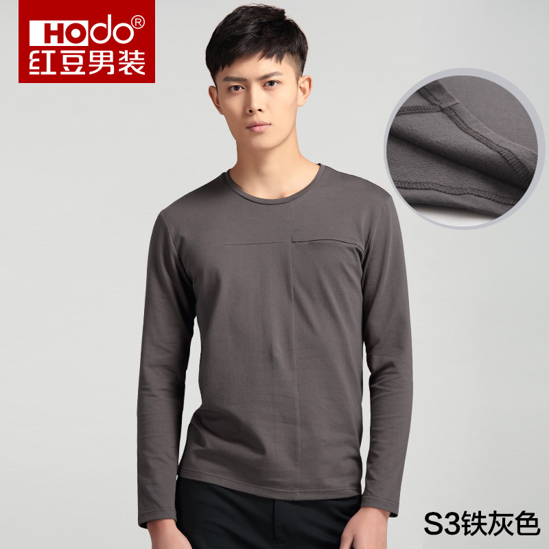HODO红豆男装春秋季男士长袖T恤轻时尚休闲长袖T恤男 S3 185/100A