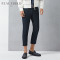 太平鸟男装时尚修身休闲裤藏青色七分裤立体剪裁休闲裤_1 XL 藏青色