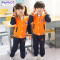 Memedi幼儿园园服春秋套装英伦小学生校服班服春秋装运动会儿童校服定制_6 180cm(180码（参照尺码标选码）) 白色-T恤