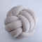 Knot球打结抱枕沙枕手枕创意北欧线球抱枕靠枕球形编织_1 小号直径 3股灰色