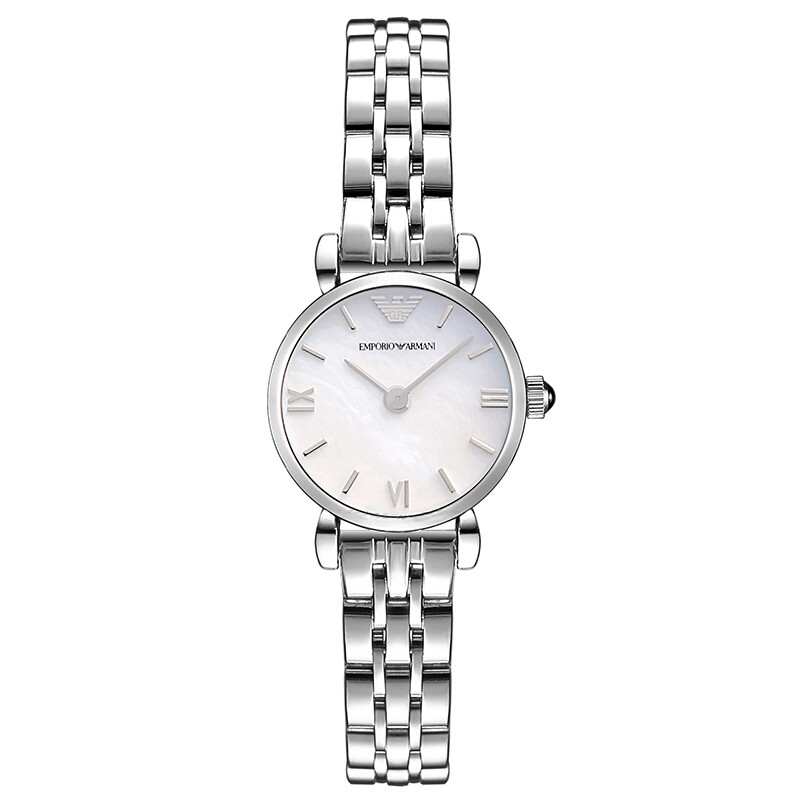 阿玛尼(EMPORIO ARMANI)女士手表AR1689优雅简约圆盘薄款经典潮流时装女表腕表 防水钢带石英表女 AR1688