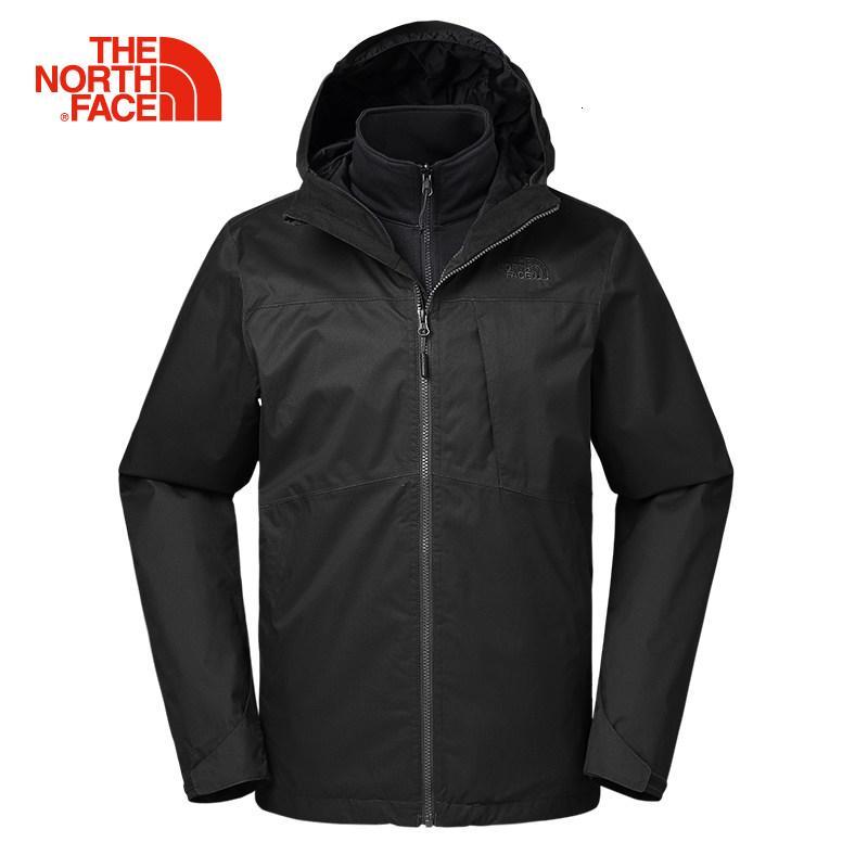 TheNorthFace北面秋冬防水排湿户外运动男三合一冲锋衣|_9 XXL NF0A2UC9JK3黑色