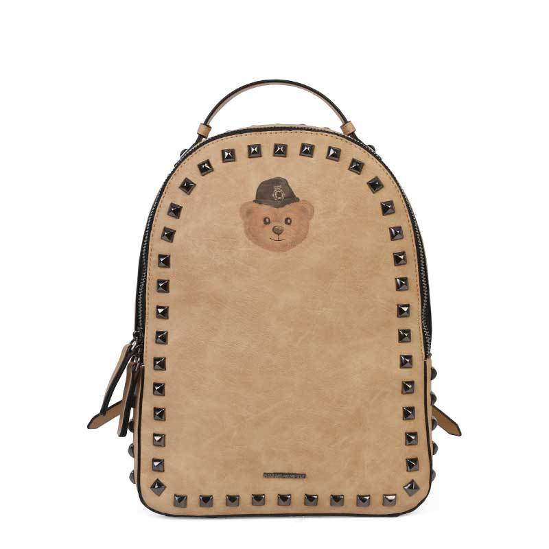DANNY BEAR JEANS时尚柳钉JEANS熊女款双肩背包DJB7816001 黄色