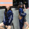 2018新款学院风短外套女2018春装老虎头刺绣亮面夹克学生宽松原宿风外套女Sy S 红色