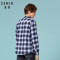 Semir森马衬衫13077051018 185/100A/XXL 白蓝色调0418