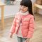①茵曼童装冬季中大女童短款白鸭绒加厚羽绒服保暖外套 110cm 粉红色