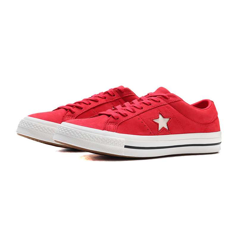 CONVERSE匡威男女板鞋2018新款One Star系列复古休闲鞋161577C 41码 162614C深红色