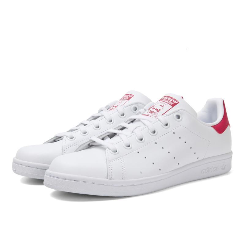 adidas阿迪三叶2018女大童STANSMITH休闲鞋B32703_1 亮白/荧光玫红 5.5码