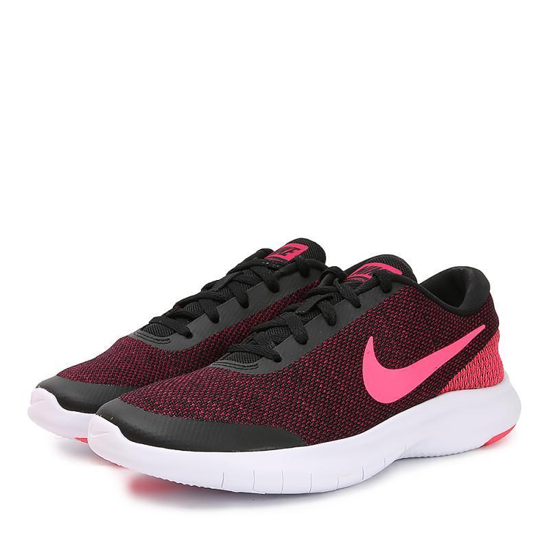 NIKE耐克2018年新款女子WNIKEFLEXEXPERIENCERN7跑步鞋_1 黑/赛车粉/野樱桃红/白 40.5码