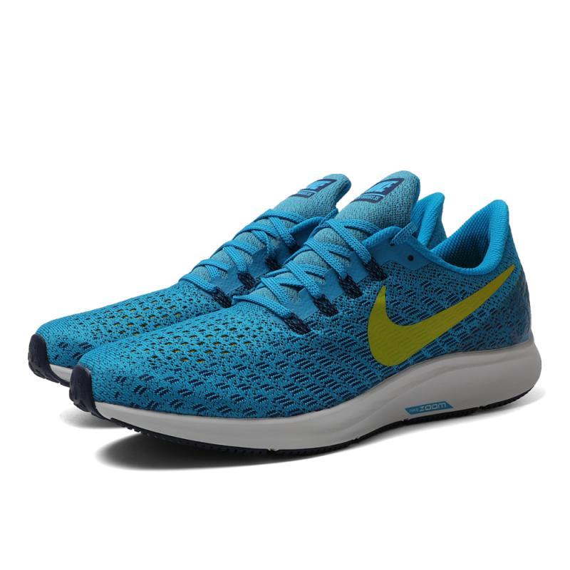 Nike耐克2018年新款男子NIKEAIRZOOMPEGASUS35跑步鞋-10_6 轨道蓝/柠檬绿黄/浅蓝色/银灰色 40码