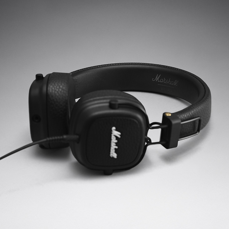Marshall马歇尔 Major Ⅲ 头戴式耳机重低音可折叠耳麦有线Major 3代耳机 黑色