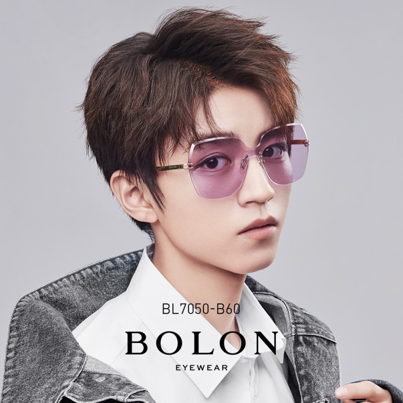 BOLON暴龙方形太阳镜男女时尚个性的墨镜BL7050王俊凯同款 BL7050A30