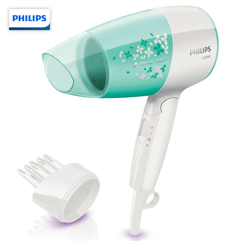 飞利浦（PHILIPS） 电吹风BHC019/05 家用大功率冷热风负离子吹风筒可折叠三挡设计