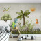 卡通恐龙儿童房背景墙纸男孩卧室动物个性3d壁纸定制壁画无缝墙布 仅墙纸