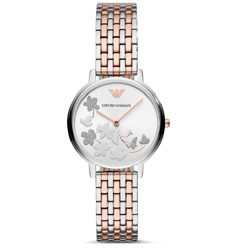 阿玛尼(EmporioArmani)手表 经典时尚休闲石英女士时尚腕表 AR11113 间玫瑰金